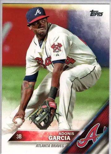 Baseball card of Adonis Garcia with original gloss in Adonis Garcia NM-MT condition
