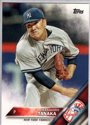 Masahiro Tanaka baseball card with original gloss, 2016 Topps NM-MT Yankees