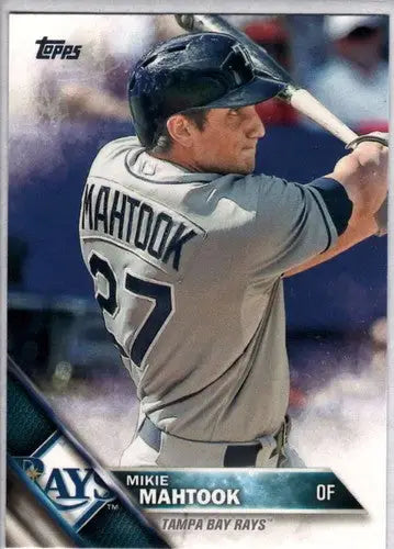 Original gloss Mikie Mahtook baseball card from 2016 Topps NM-MT Rays ID 23248