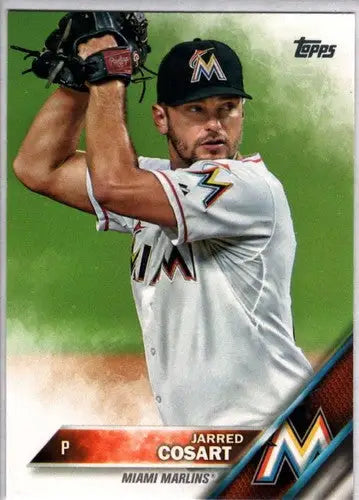 Jarred Cosart baseball card with original gloss from 2016 Topps #676 Marlins