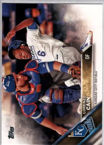 Original gloss baseball card of Lorenzo Cain NM-MT from 2016 Topps Royals series