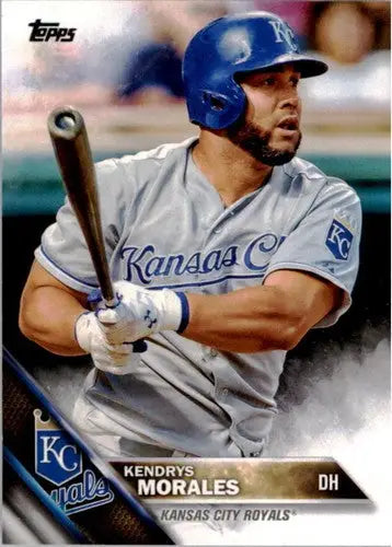 Original gloss Kendrys Morales baseball card 2016 Topps #70 NM-MT Royals
