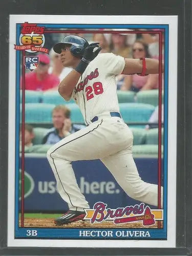 2016 Topps Archives #217 Hector Olivera NM-MT RC Rookie Braves 1991 Desi ID:1593 - Baseball Card Single
