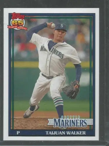 2016 Topps Archives Taijuan Walker baseball card with original gloss and Mariners design