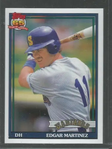 Original gloss 2016 Topps Archives Edgar Martinez baseball card Mariners 1991 design