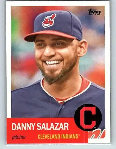 2016 Topps Archives Danny Salazar baseball card with original gloss and 1953 design