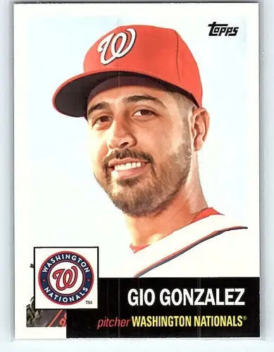 2016 Topps Archives Gio Gonzalez baseball card with original gloss and vintage design