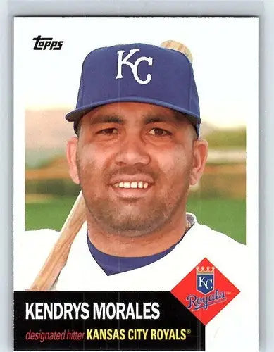 Original gloss Kendrys Morales baseball card from Topps Archives 2016 Royals