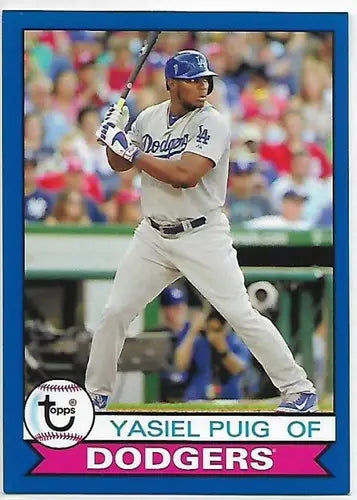2016 Topps Archives Blue Border #156 Yasiel Puig NM-MT 037/199 Dodgers 1979 Desi - Baseball Card Single