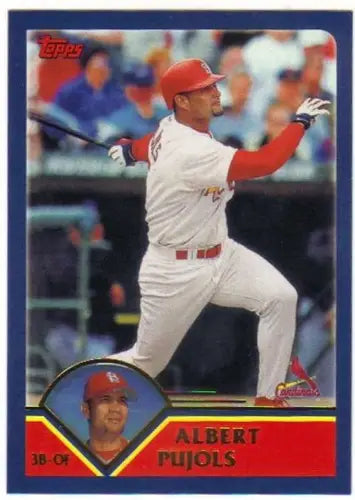 Original gloss baseball card of Albert Pujols in batting stance BB2-2003 Albert Pujols