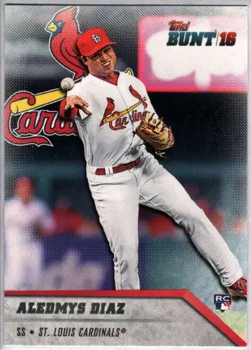 Original gloss of Aledmys Diaz baseball card from Topps Bunt 2016 Rookie Cardinals