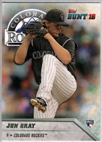 Original gloss Topps Bunt Jon Gray rookie baseball card 2016 Topps Bunt #141