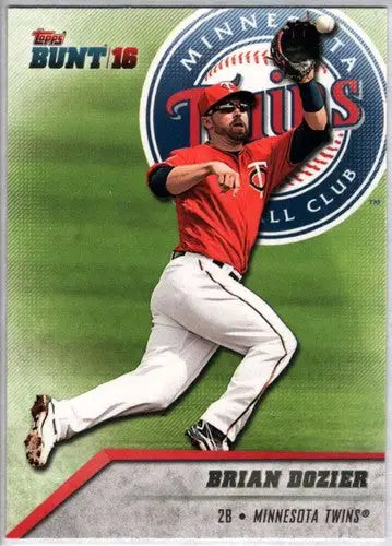 Original gloss Topps Bunt Brian Dozier baseball card from 2016 Twins collection