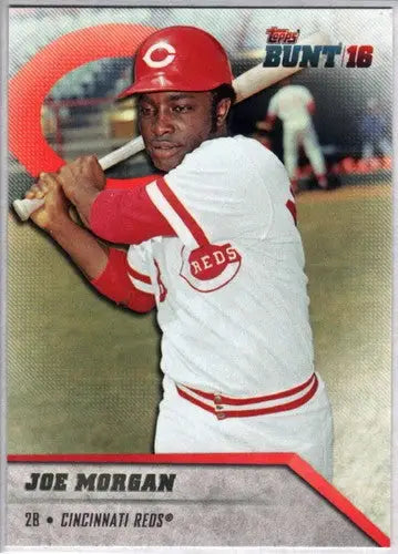 Original gloss 2016 Topps Bunt Joe Morgan baseball card Reds ID 3762