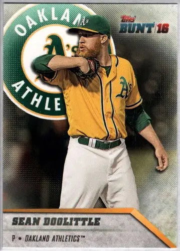 Original gloss 2016 Topps Bunt Sean Doolittle baseball card Athletics NM-MT