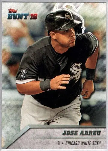 Original gloss Baseball card featuring Jose Abreu from 2016 Topps Bunt White Sox