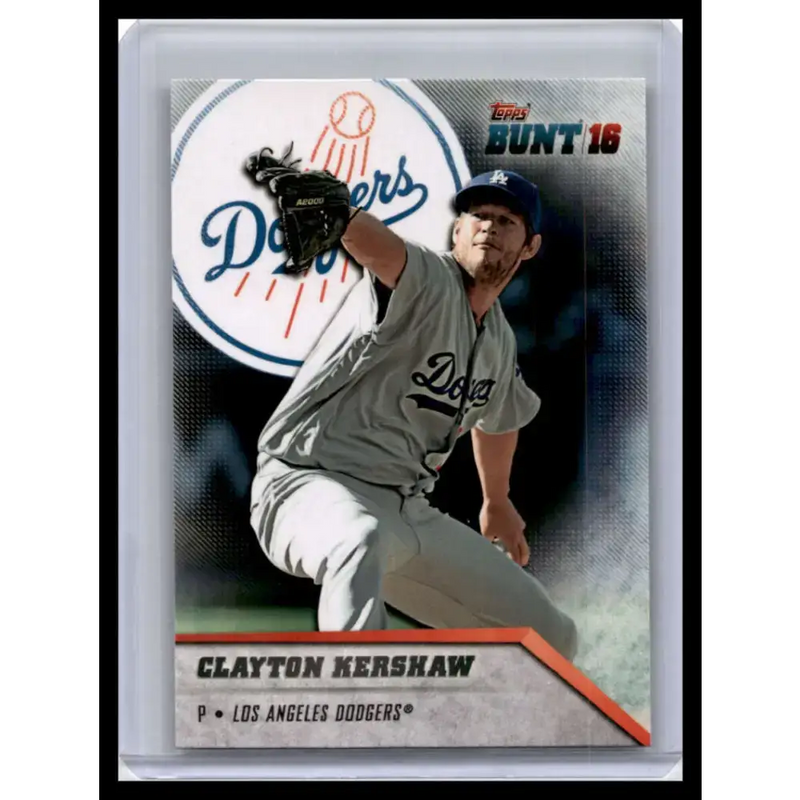 2016 Topps Bunt #84 Clayton Kershaw NM-MT Los Angeles Dodgers Baseball Card - Baseball Card Single