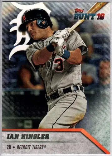 2016 Topps Bunt Ian Kinsler baseball card with original gloss featuring Tigers