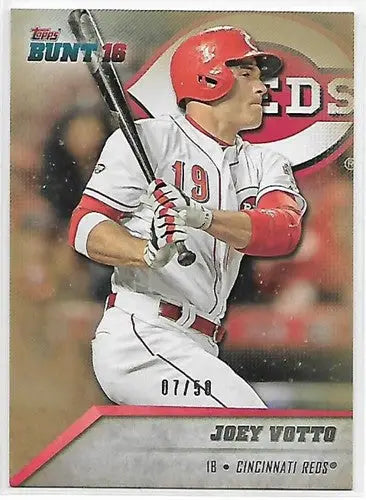Baseball trading card of Joey Votto Cincinnati Reds from 2016 Topps Bunt Topaz