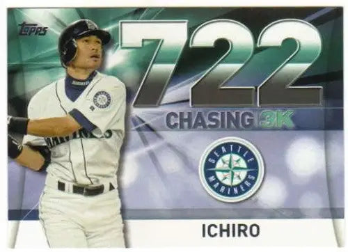 Original gloss of 2016 Topps Chasing 3000 Ichiro baseball card featuring Mariners