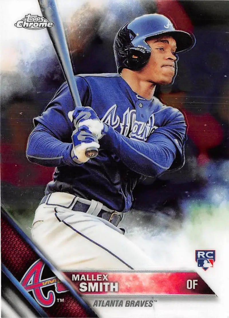 2016 Topps Chrome #108 Mallex Smith EX Excellent RC Rookie Atlanta Braves Baseball Card - Baseball Card Single