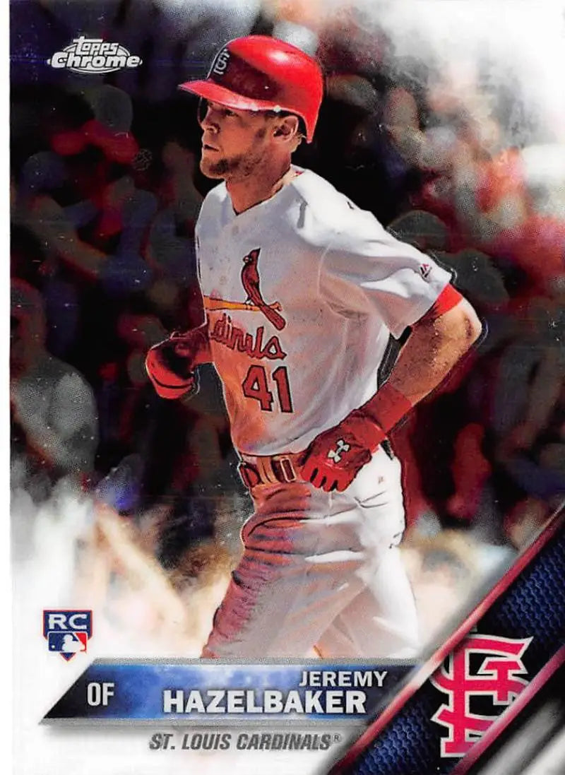 2016 Topps Chrome #110 Jeremy Hazelbaker NM-MT RC Rookie St. Louis Cardinals Baseball Card - Baseball Card Single