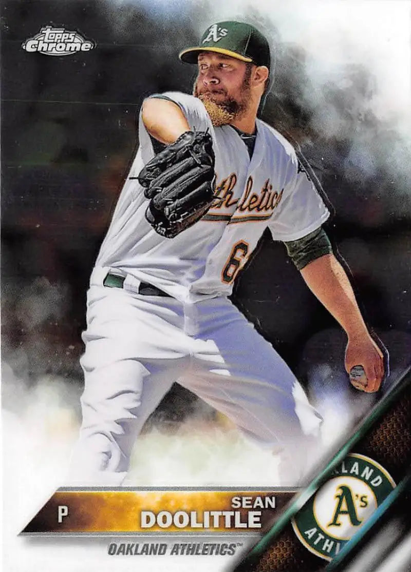 2016 Topps Chrome #112 Sean Doolittle NM-MT Oakland Athletics Baseball Card - Baseball Card Single