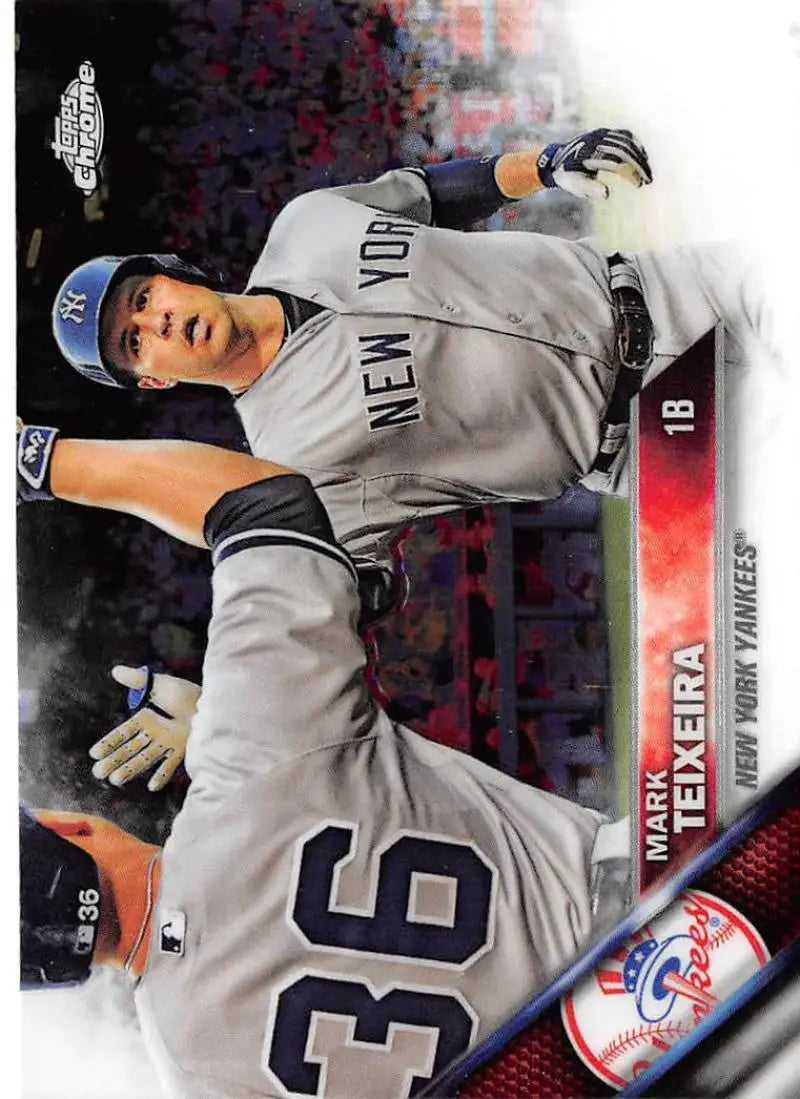 2016 Topps Chrome #113 Mark Teixeira NM-MT New York Yankees Baseball Card - Baseball Card Single
