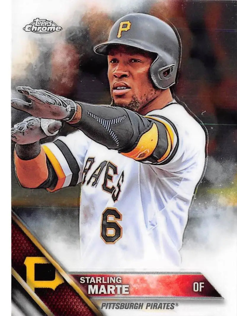 2016 Topps Chrome #115 Starling Marte EX Excellent Pittsburgh Pirates Baseball Card - Baseball Card Single