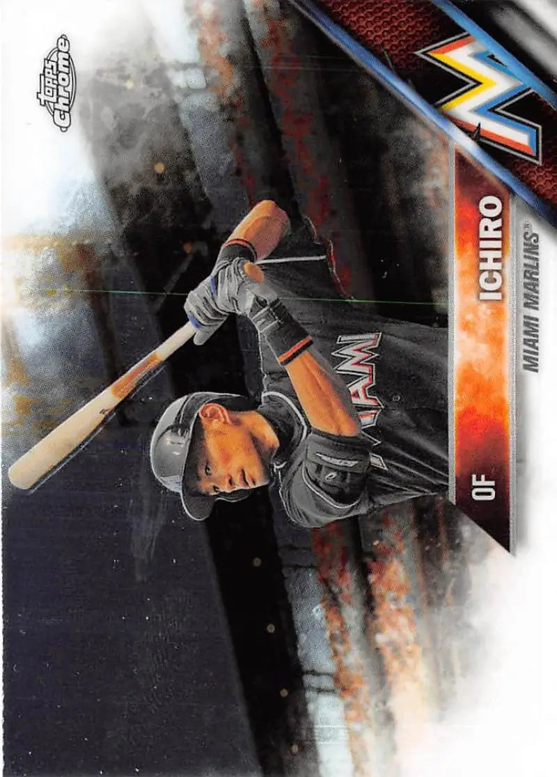 2016 Topps Chrome #116 Ichiro EX Excellent Miami Marlins Baseball Card - Baseball Card Single