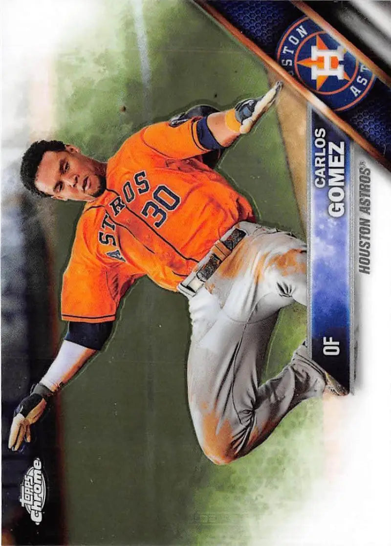 2016 Topps Chrome #118 Carlos Gomez NM-MT Houston Astros Baseball Card - Baseball Card Single