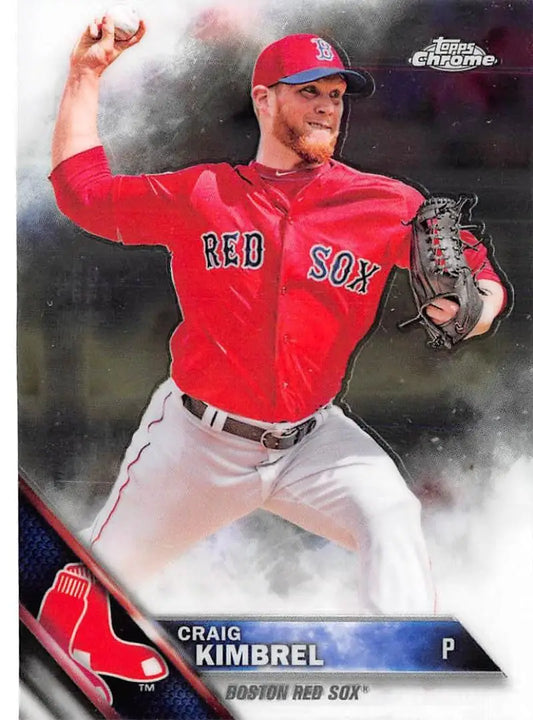 2016 Topps Chrome #119 Craig Kimbrel NM-MT Boston Red Sox Baseball Card - Baseball Card Single