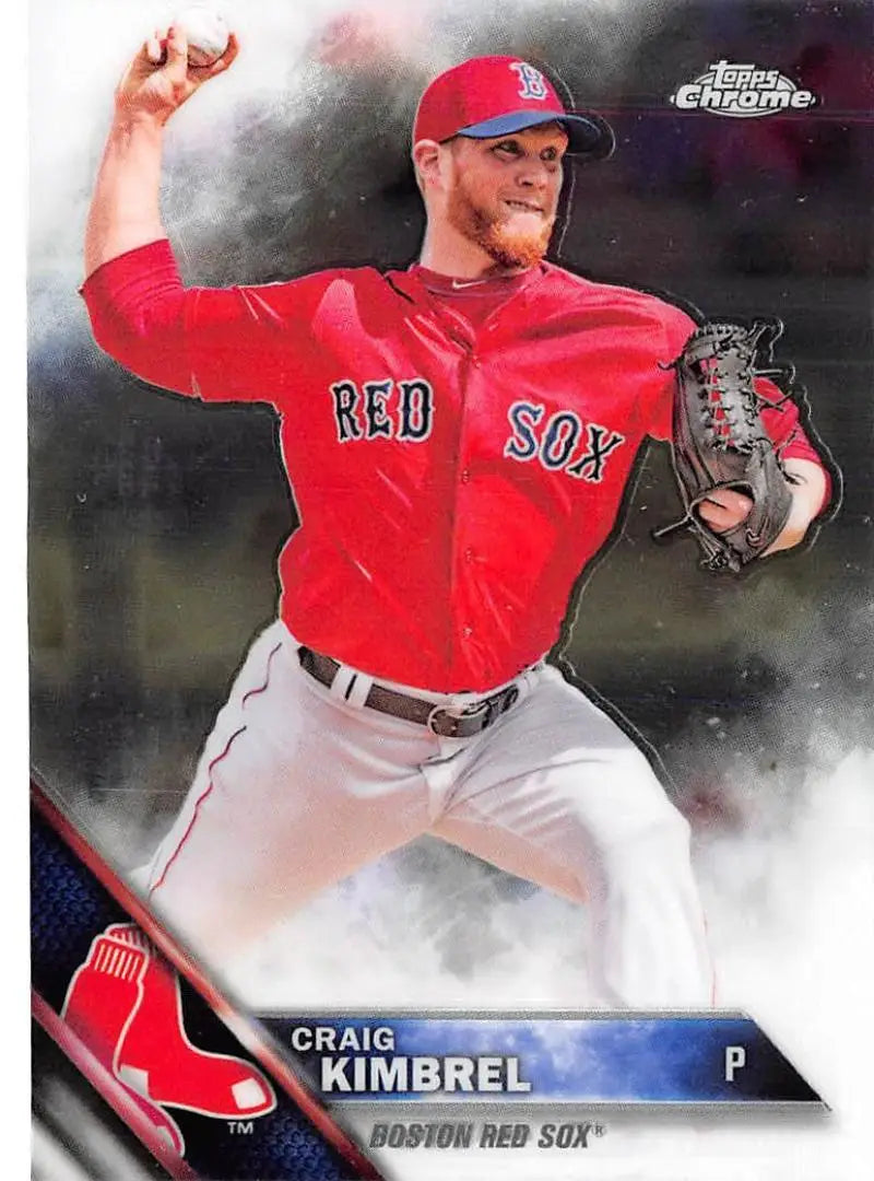 2016 Topps Chrome #119 Craig Kimbrel NM-MT Boston Red Sox Baseball Card - Baseball Card Single