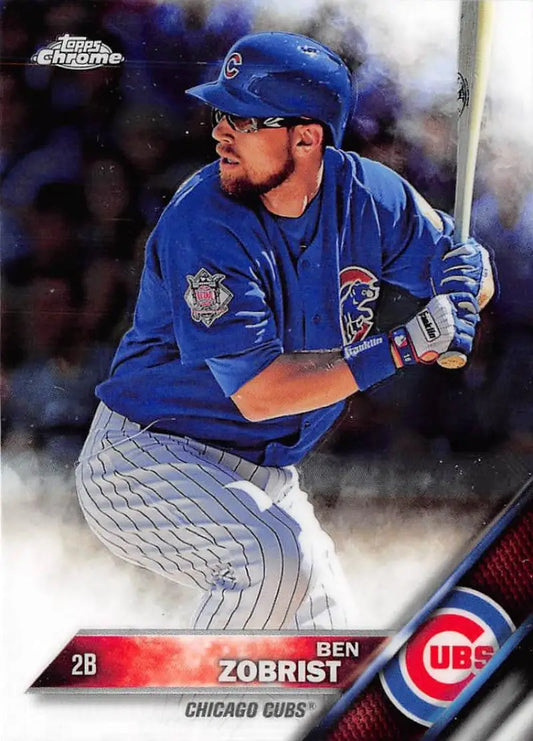 2016 Topps Chrome #120 Ben Zobrist NM-MT Chicago Cubs Baseball Card - Baseball Card Single