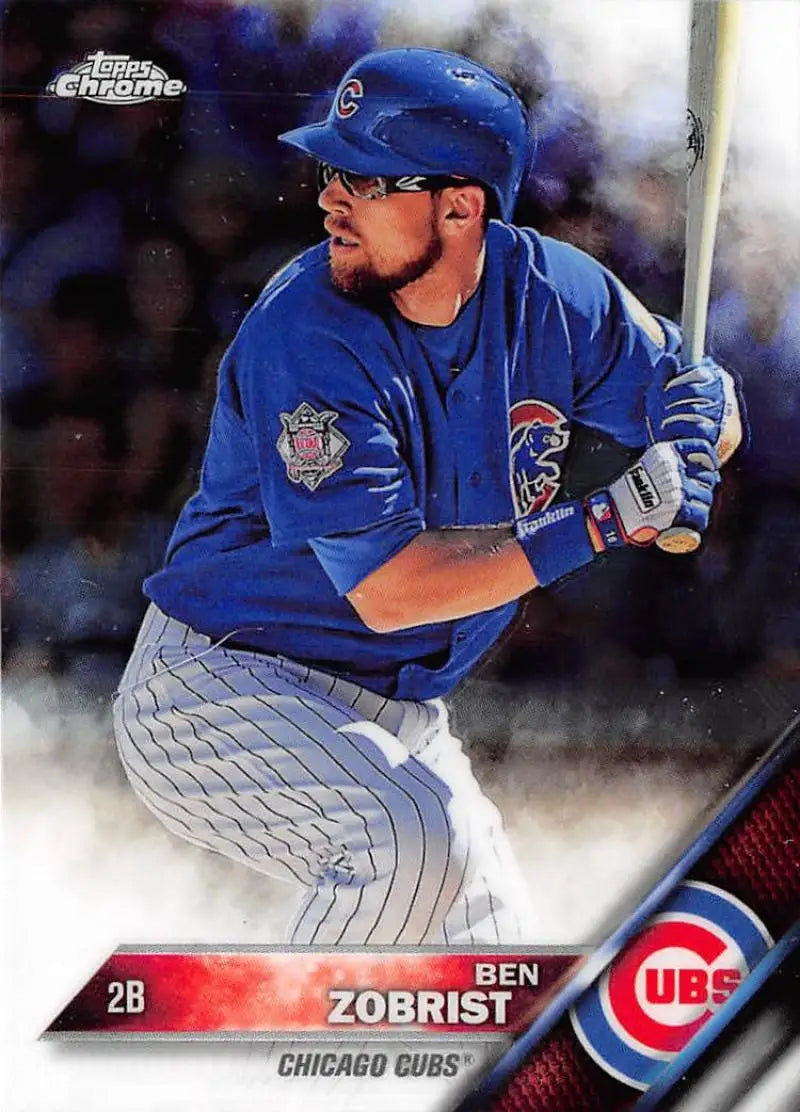 2016 Topps Chrome #120 Ben Zobrist NM-MT Chicago Cubs Baseball Card - Baseball Card Single