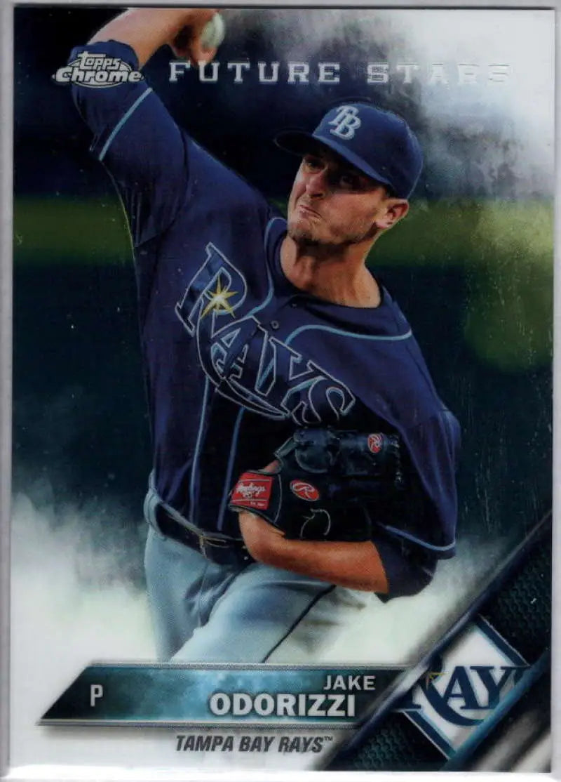 2016 Topps Chrome #122 Jake Odorizzi EX Excellent Tampa Bay Rays Baseball Card - Baseball Card Single