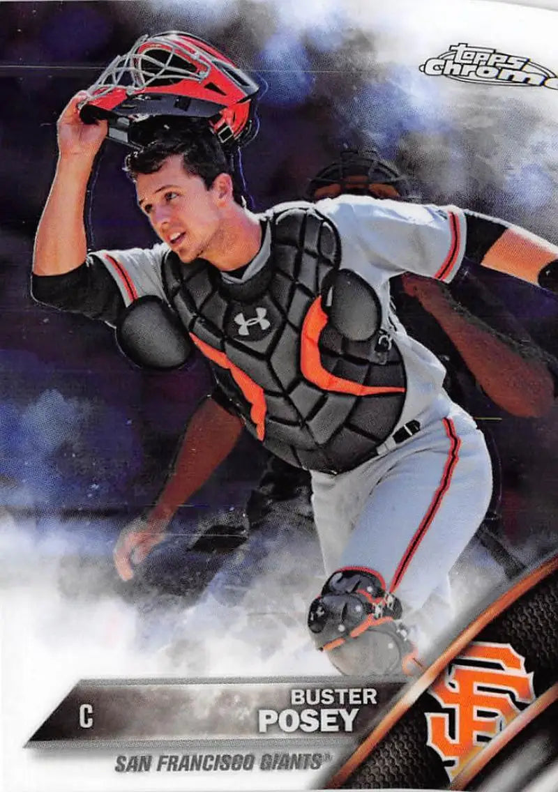 2016 Topps Chrome #125 Buster Posey NM-MT San Francisco Giants Baseball Card - Baseball Card Single