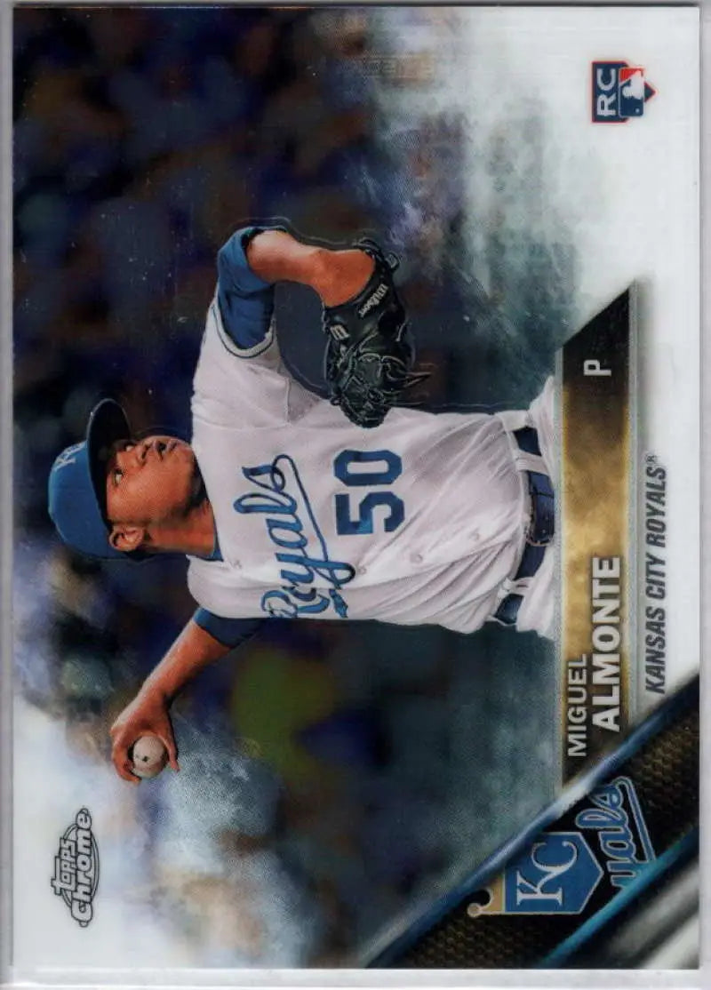 2016 Topps Chrome #126 Miguel Almonte NM-MT RC Rookie Kansas City Royals Baseball Card - Baseball Card Single