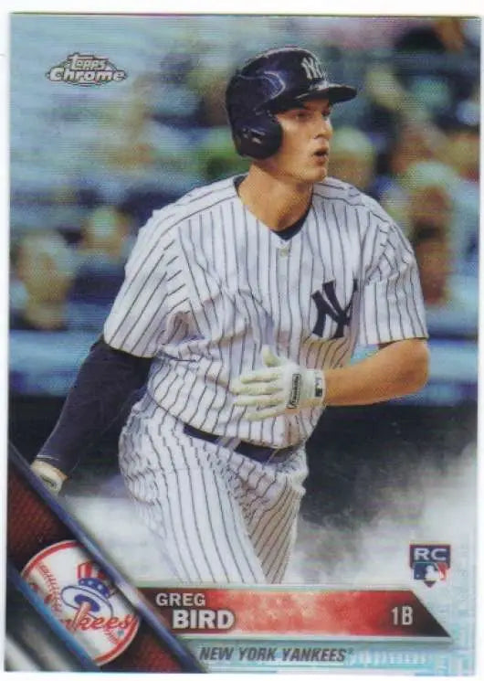 2016 Topps Chrome #128 Greg Bird NM-MT RC Rookie New York Yankees Baseball Card - Baseball Card Single