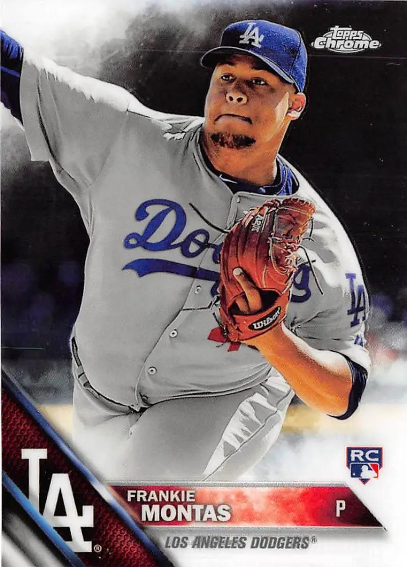 2016 Topps Chrome #130 Frankie Montas NM-MT RC Rookie Los Angeles Dodgers Baseball Card - Baseball Card Single