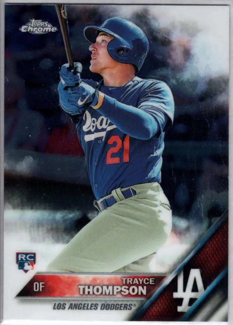 2016 Topps Chrome #131 Trayce Thompson NM-MT RC Rookie Los Angeles Dodgers Baseball Card - Baseball Card Single