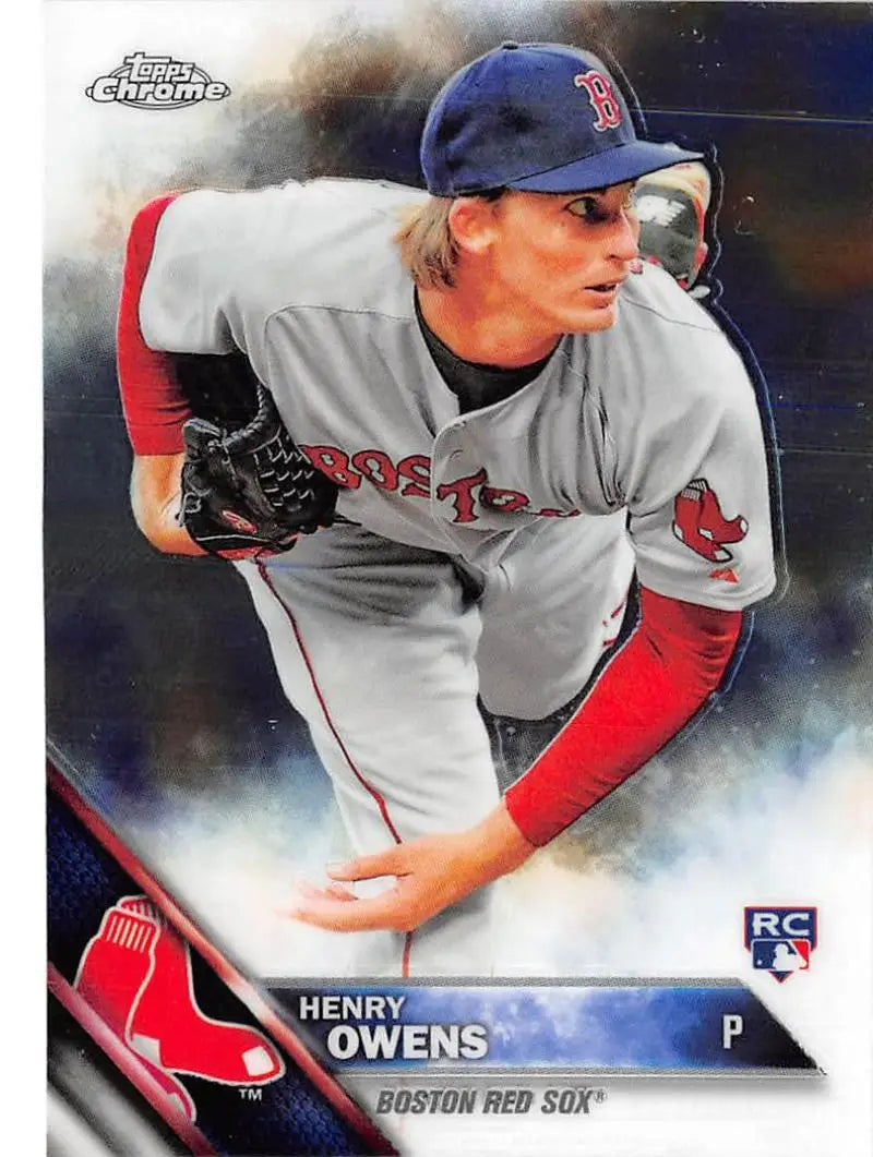 2016 Topps Chrome #133 Henry Owens NM-MT RC Rookie Boston Red Sox Baseball Card - Baseball Card Single