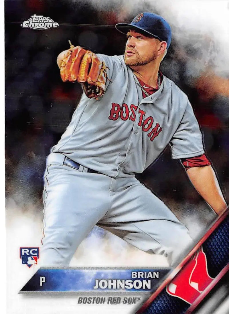 2016 Topps Chrome #137 Brian Johnson NM-MT RC Rookie Boston Red Sox Baseball Card - Baseball Card Single