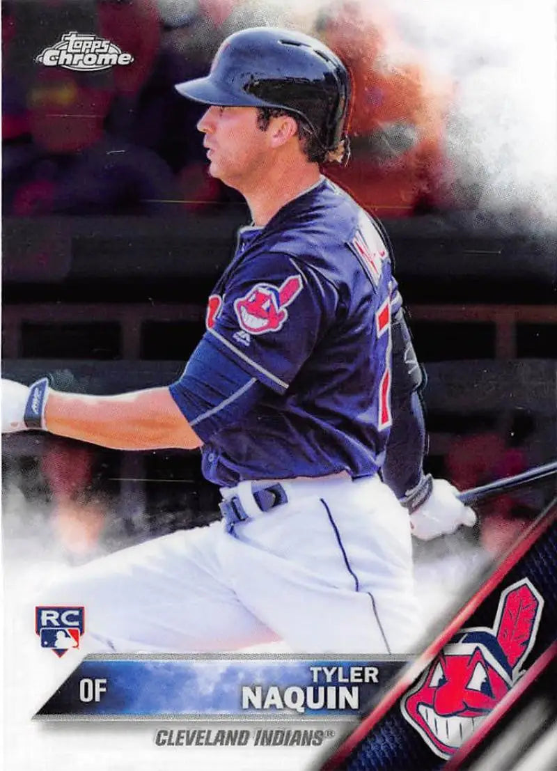2016 Topps Chrome #14 Tyler Naquin NM-MT RC Rookie Cleveland Indians Baseball Card - Baseball Card Single