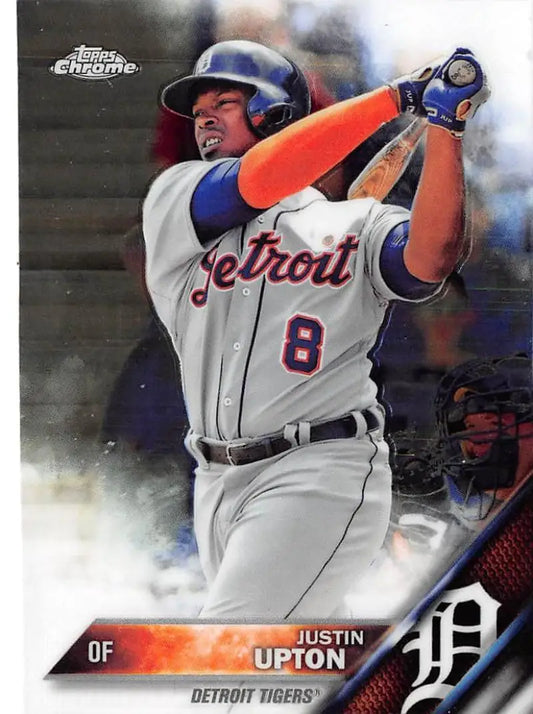 2016 Topps Chrome #140 Justin Upton NM-MT Detroit Tigers Baseball Card - Baseball Card Single