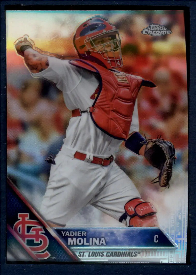 2016 Topps Chrome #152 Yadier Molina NM-MT St. Louis Cardinals Baseball Card - Baseball Card Single