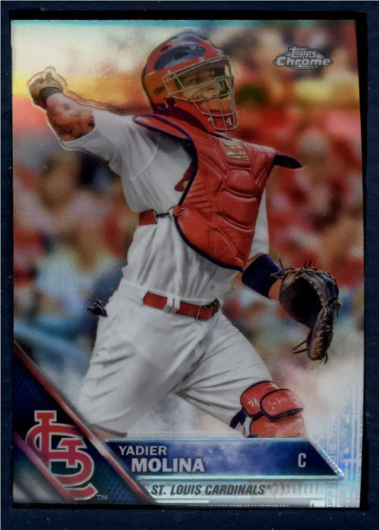 2016 Topps Chrome #152 Yadier Molina NM-MT St. Louis Cardinals Baseball Card - Baseball Card Single