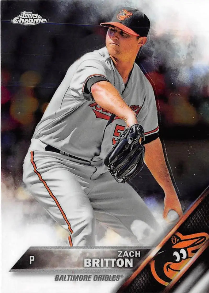 2016 Topps Chrome #155 Zach Britton NM-MT Baltimore Orioles Baseball Card - Baseball Card Single