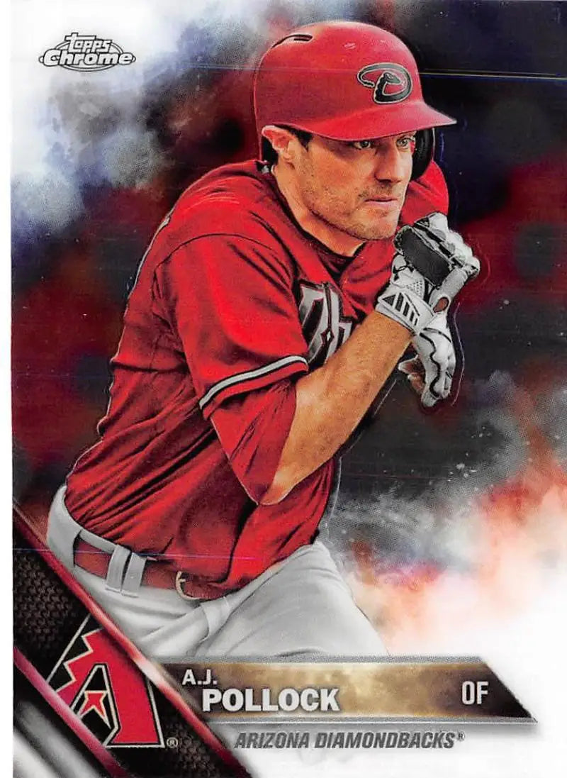 2016 Topps Chrome #159 A.J. Pollock NM-MT Arizona Diamondbacks Baseball Card - Baseball Card Single