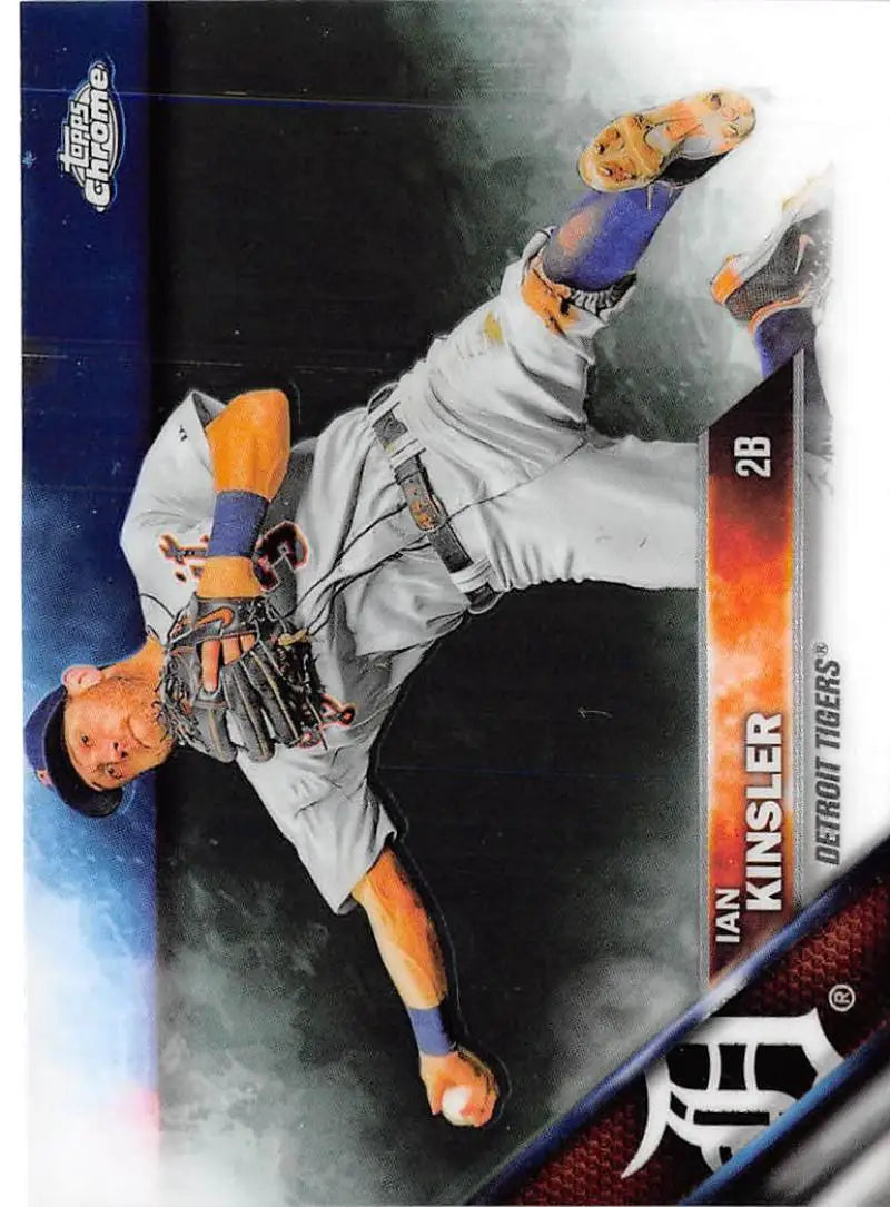 2016 Topps Chrome #163 Ian Kinsler NM-MT Detroit Tigers Baseball Card - Baseball Card Single